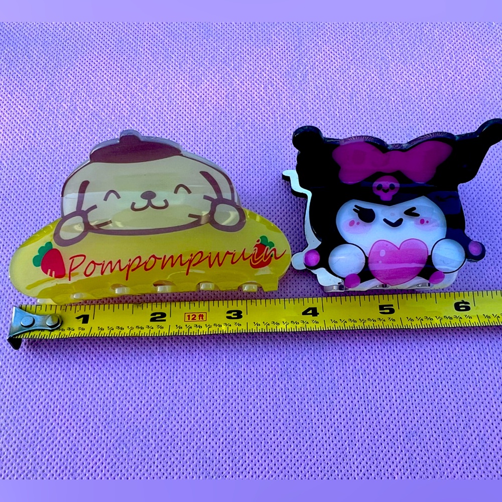 Sanrio Kuromi & Pompompurin Hair claw clips NEW *  Hello Kitty